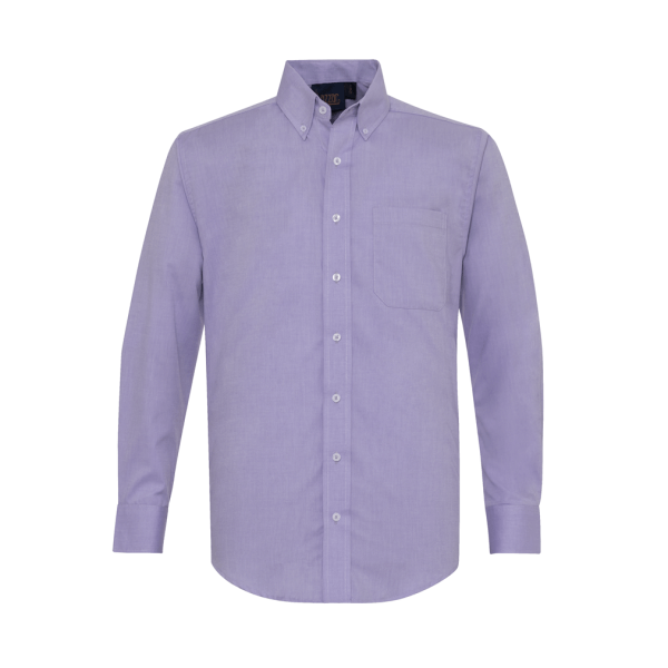 Oxford Thai Purple Long Sleeve Shirt For Men